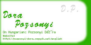 dora pozsonyi business card